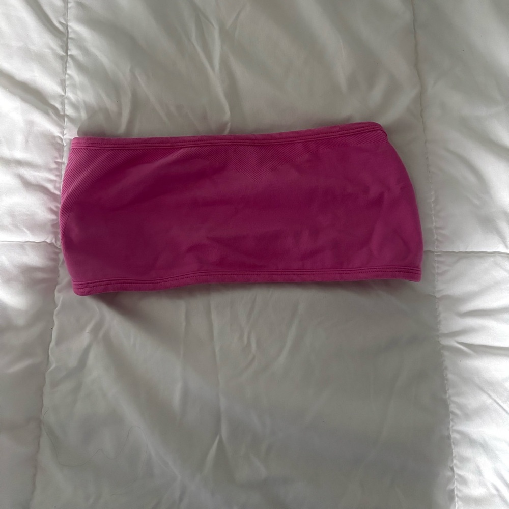 Pink Bandeau sports bra